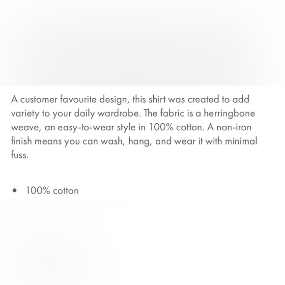 Charles Tyrwhitt Non-Iron Herringbone Cotton Button up Sky Blue Shirt - Picture 4 of 12